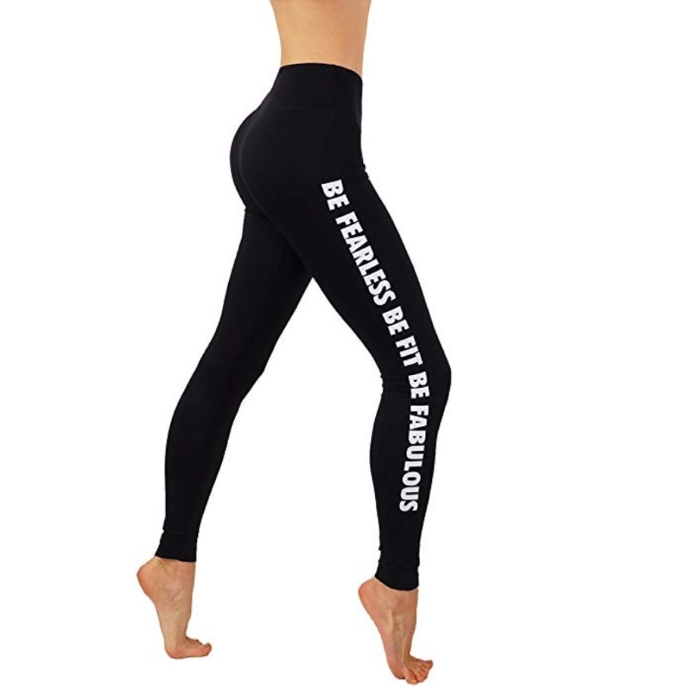 Yoga Side Word Printed Compression